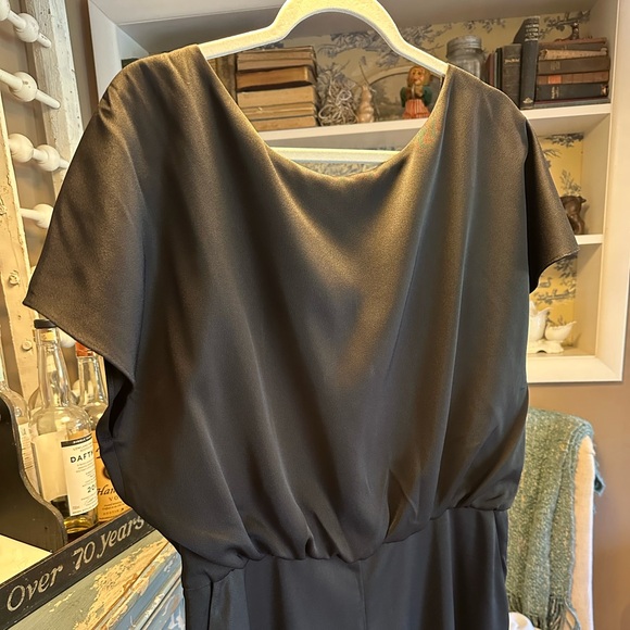 Trina Turk Black Blouson Pantsuit - Picture 1 of 5